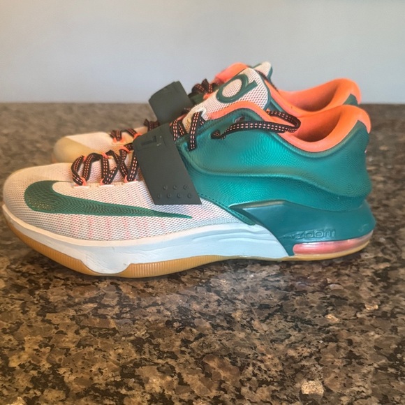 Nike air zoom KD 7 VII Easy Money White Green Size 9 Sneakers EUC - Picture 8 of 17